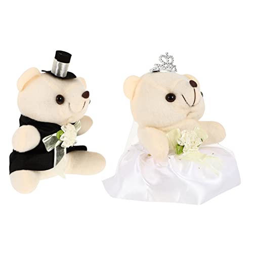 YARNOW Hochzeit Bärenpuppe Kuscheltier Valentinstag Dekoration Weiches Kuscheltier für Zuhause und Feierlichkeiten von YARNOW