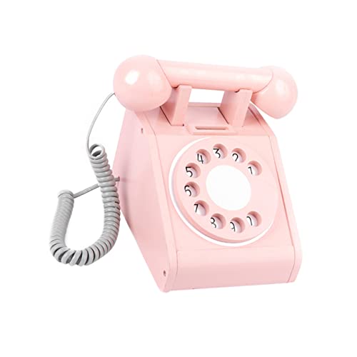 YARNOW Hölzernes Telefonspielzeug Für Pädagogisches Rollenspielzeug Nostalgischem Design Spielzeugtelefon Für Kleinkinder Fördert Die Fantasie von YARNOW