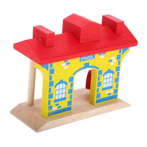 YARNOW Holz Bahngleis Zubehör Zug Sets Spielset für Kreative Szenarien und Verkehrssicherheit Fördert Soziale Fähigkeiten und Feinmotorik von YARNOW
