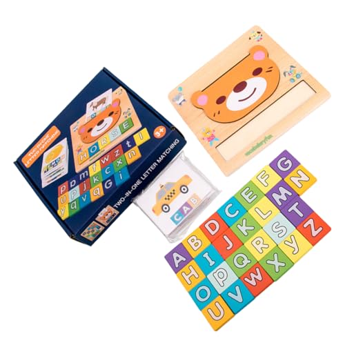 YARNOW Holz Buchstaben Puzzle für Kleinkinder Kreatives Lernspielzeug zur Verbesserung der Intelligenz Doppelseitige Buchstabenblöcke für Frühe Bildung und Gedächtnistraining YARNOW Holz Buchstaben Puzzle für Kleinkinder Kreatives Lernspielzeug zur Verbesserung der Intelligenz Doppelseitige Buchstabenblöcke für Frühe Bildung und Gedächtnistraining von YARNOW
