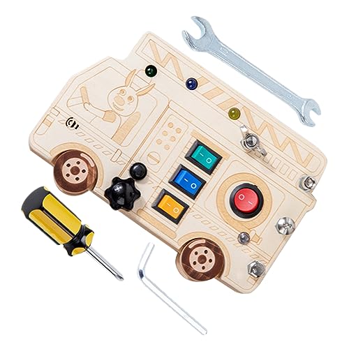 YARNOW Holz Busy Board Lernspielzeug mit und Grünem Licht Pädagogisches Montessori für Kleinkinder Jahre Sensorisches Motorikspielzeug zur Unabhängigen Lernens und Feinmotorik YARNOW Holz Busy Board Lernspielzeug mit und Grünem Licht Pädagogisches Montessori für Kleinkinder Jahre Sensorisches Motorikspielzeug zur Unabhängigen Lernens und Feinmotorik von YARNOW