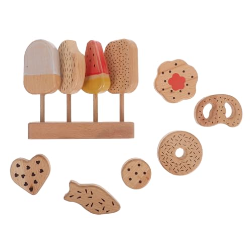 YARNOW Holz Eiscreme Spielset mit Donuts und EIS Lutscher Robustes Vielfältiges Küchenspielzeug für Fantasievolles Rollenspiel Lernfördernd für Kindergeburtstag und Party YARNOW Holz Eiscreme Spielset mit Donuts und EIS Lutscher Robustes Vielfältiges Küchenspielzeug für Fantasievolles Rollenspiel Lernfördernd für Kindergeburtstag und Party von YARNOW