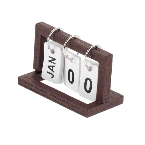 YARNOW Holz Flip Kalender für Puppenhaus Dekorativer Tischkalender Modell für Kleine Räume und Büro Dekoration im Retro Stil für Rollenspiele und Kreative YARNOW Holz Flip Kalender für Puppenhaus Dekorativer Tischkalender Modell für Kleine Räume und Büro Dekoration im Retro Stil für Rollenspiele und Kreative von YARNOW
