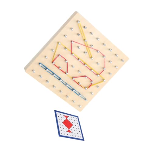 YARNOW Holz Geobrett für Kreatives Lernspielzeug Feinmotorik und Geometrischen Formen Gummibänder für Mathematikstudium und Räumliches YARNOW Holz Geobrett für Kreatives Lernspielzeug Feinmotorik und Geometrischen Formen Gummibänder für Mathematikstudium und Räumliches von YARNOW