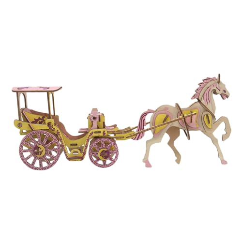 YARNOW Holz Puzzle DIY zum Zusammenbauen Holzmodell Royal Carriage Puzzle für Kreativität Spaß für Zuhause Büro Mehr von YARNOW