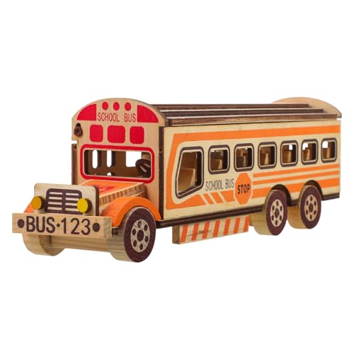 YARNOW Holz Schulbus Modell für Kleinkinder Lernspielzeug Hand Auge Koordination und Sinneswahrnehmung für Freunde YARNOW Holz Schulbus Modell für Kleinkinder Lernspielzeug Hand Auge Koordination und Sinneswahrnehmung für Freunde von YARNOW