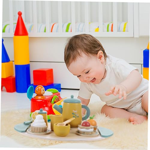 YARNOW Holz Teeservice Spielset für Realistisches Teekannen Set aus Sicherem Material Rollenspiel Zubehör für Kinderküchen und Teepartys Fördert Kreativität und Fantasievolles YARNOW Holz Teeservice Spielset für Realistisches Teekannen Set aus Sicherem Material Rollenspiel Zubehör für Kinderküchen und Teepartys Fördert Kreativität und Fantasievolles von YARNOW