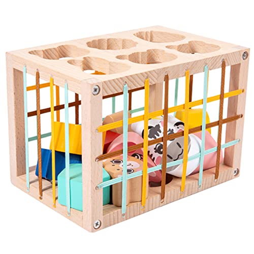 YARNOW Holz Tier Formen Sortierspielzeug für Kleinkinder Jahre Montessori Lernspielzeug und Formenerkennung Motorikspielzeug für Jungen und Mädchen Sicher und Langlebig von YARNOW