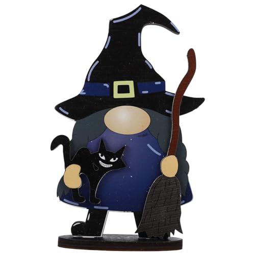 YARNOW Holz Tischdekoration Für Halloween GNOME Und Tischaufsatz Festliche Deko Für Halloween Partys Rustikale Tischdeko Aus Holz von YARNOW