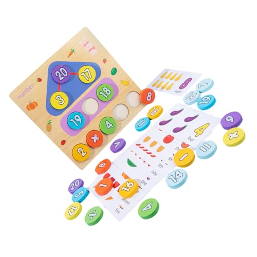 YARNOW Holz Zahlen Buchstabenpuzzle Buntes Lernspielzeug für Kleinkinder Kognitive Sichere Glatte Kanten Spielerisches Zahlen Buchstabentraining für Vorschule von YARNOW