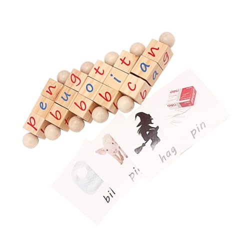 YARNOW Holzbuchstaben für Montessori Alphabet Puzzle Lernspielzeug für Kleinkinder Fördert Kognitive Fähigkeiten und Eltern Junge Mädchen Interaktion Teiliges von YARNOW