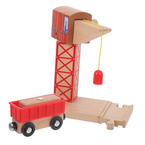 YARNOW Holzeisenbahn Zubehör Holzspielzeug Kran mit Beweglichem Kranarm Kompatibel mit Holzschienen für Kreative Spielstunden und YARNOW Holzeisenbahn Zubehör Holzspielzeug Kran mit Beweglichem Kranarm Kompatibel mit Holzschienen für Kreative Spielstunden und von YARNOW
