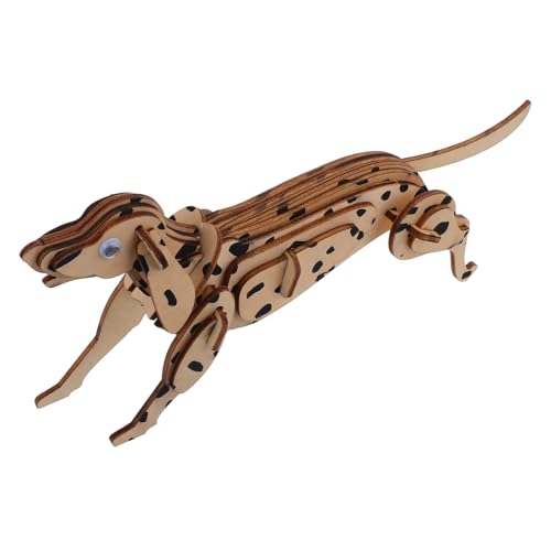 YARNOW Holzhund -Puzzle Für Kinder Erwachsene 3D Dalmatian Tiermodell DIY Holzhandwerksrätsel Handgefertigtes Holzhirn Teaser Für Wohnkulturfamilien Spaß von YARNOW