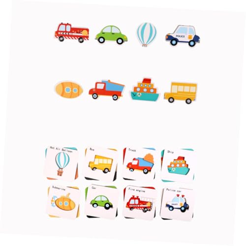 YARNOW Holzpuzzle Kleinkinder Lernspielzeug Pädagogisches Matching Puzzle aus Langlebigem Holz Fördert Kognitive Fähigkeiten und Farberkennung Geeignet für Junge Mädchen von YARNOW