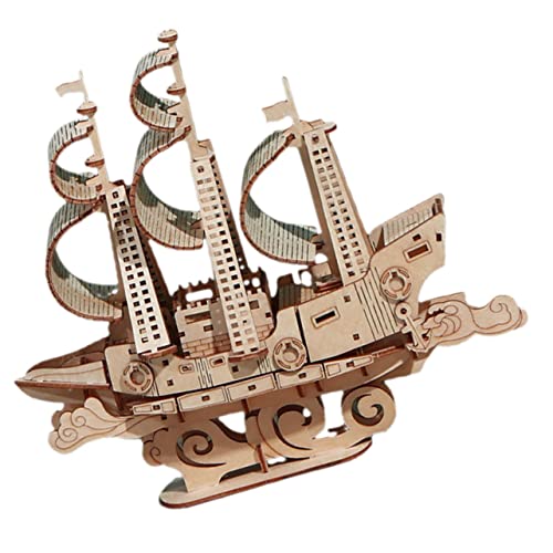 YARNOW Holzpuzzle Segelboot DIY Modell aus Holz Nautisches Boot Puzzle für und Fördert Kreativität und Konzentration von YARNOW