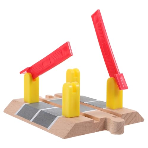 YARNOW Holzspielzeug Bahnabsperrung DIY Simulation Geländer für Garten Spielplatz Kreatives für Fördert die Motorik und Fantasie Beim von YARNOW