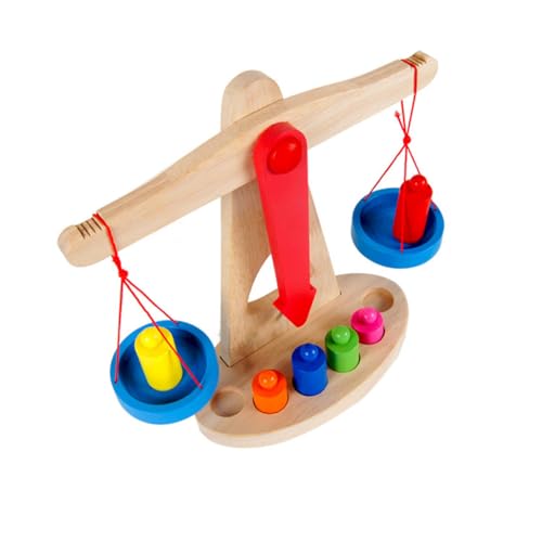 YARNOW Holzspielzeug Balancewaage Pädagogisches für Lernhilfen zur des Gleichgewichtssinns Rechenfähigkeiten Langlebig und von YARNOW