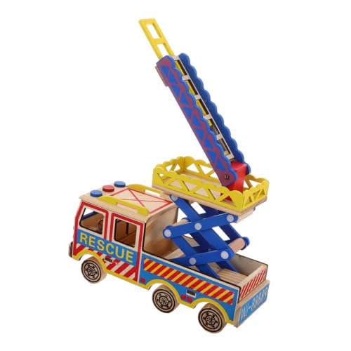 YARNOW Holzspielzeug Feuerwehrwagen mit Beweglicher Leiter Handgefertigtes Spielzeugauto für Kreatives und Simulation für Kleinkinder YARNOW Holzspielzeug Feuerwehrwagen mit Beweglicher Leiter Handgefertigtes Spielzeugauto für Kreatives und Simulation für Kleinkinder von YARNOW
