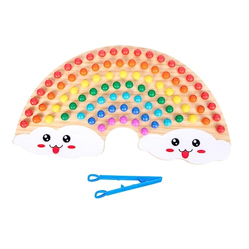 YARNOW Holzspielzeug Regenbogen Clipper Beads Spiel für Vorschulkinder Fördert Farbenerkennung Motorische Fähigkeiten und Vorstellungskraft Sicheres Geruchloses Material mit Abgerundeten YARNOW Holzspielzeug Regenbogen Clipper Beads Spiel für Vorschulkinder Fördert Farbenerkennung Motorische Fähigkeiten und Vorstellungskraft Sicheres Geruchloses Material mit Abgerundeten von YARNOW