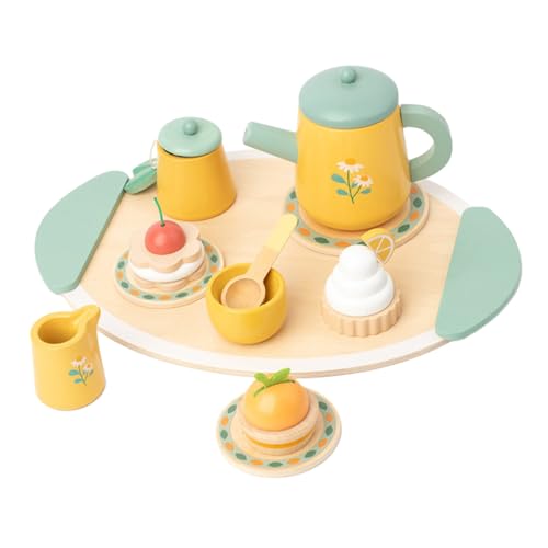 YARNOW Holzspielzeug Teeservice Set für Miniatur Geschirr mit Bunten Tassen und Spielerisches Nachahmen für Mädchen und Kleinkinder Fördert Kreativität und Feinmotorik YARNOW Holzspielzeug Teeservice Set für Miniatur Geschirr mit Bunten Tassen und Spielerisches Nachahmen für Mädchen und Kleinkinder Fördert Kreativität und Feinmotorik von YARNOW
