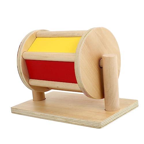 YARNOW Holzspielzeug Trommel für Pädagogisches Musikspielzeug zur Frühen der Auditiven und Sensorischen Fähigkeiten Langlebig und Sicher für Kindergarten von YARNOW
