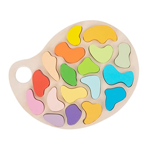 YARNOW Holzspielzeug für Lernspielzeug zur Farberkennung und Formsortierung Pädagogisches Puzzle für Frühkindliche Bildung und Hand Auge Koordination für Kindergarten von YARNOW