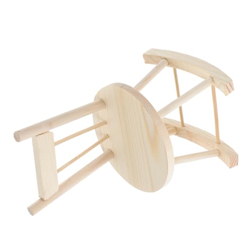 YARNOW Holzstuhl DIY für Miniatur Puppenhaus Stuhl aus Robustem Holz Fördert Feinmotorik und Kreatives Puppenmöbel Dekor Lernspielzeug von YARNOW