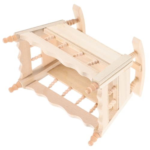 YARNOW Holzwiege Modell Kreatives Puppenhaus Zubehör Stilvolles Babybett Für Kinderzimmer Handgefertigte Dekoration Für Sammler Mit Passendem YARNOW Holzwiege Modell Kreatives Puppenhaus Zubehör Stilvolles Babybett Für Kinderzimmer Handgefertigte Dekoration Für Sammler Mit Passendem von YARNOW