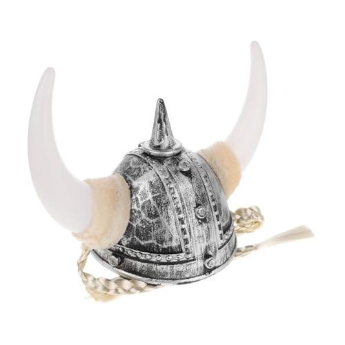 YARNOW Hornhut mit Zöpfen Authentischer Kostümhelm für Herren Mittelalterliche Kopfbedeckung für Halloween Cosplay und Themenpartys Einzigartiger Viking Hat für Festliche Anlässe YARNOW Hornhut mit Zöpfen Authentischer Kostümhelm für Herren Mittelalterliche Kopfbedeckung für Halloween Cosplay und Themenpartys Einzigartiger Viking Hat für Festliche Anlässe von YARNOW