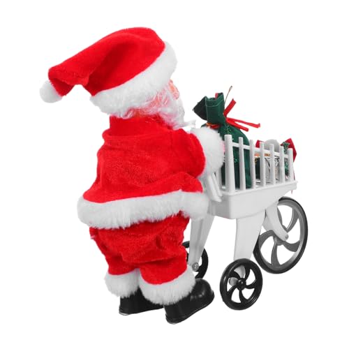 YARNOW Interaktive Weihnachtsmann Figur mit Musik und Beweglichem Einkaufswagen Weiches Material Festliche Winterdekoration für Kleines Geschenkspielzeug für Weihnachtsfeiern und YARNOW Interaktive Weihnachtsmann Figur mit Musik und Beweglichem Einkaufswagen Weiches Material Festliche Winterdekoration für Kleines Geschenkspielzeug für Weihnachtsfeiern und von YARNOW