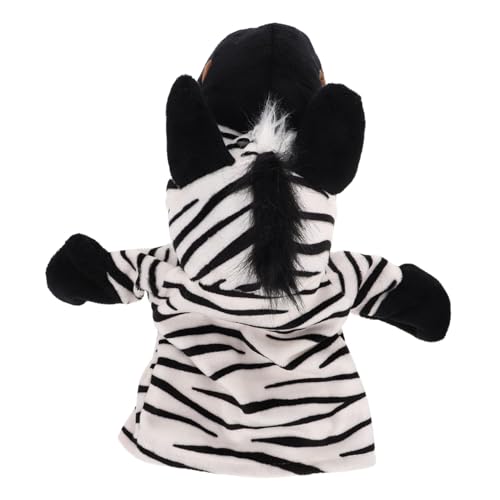 YARNOW Interaktive Zebra Handpuppe mit Mundöffnung Kuscheliges Stofftier für Fingerpuppe für Kreative Rollenspiele Eltern Junge Mädchen Interaktion für Kindergarten und von YARNOW
