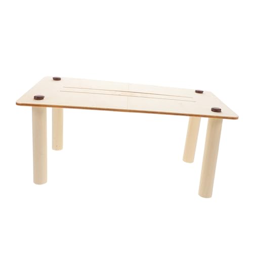 YARNOW Kampftisch kleine Plattform Hamstersand kleintierlebensraum Plattformen für Hamster Schreibtisch -Top -Organisatoren Tischspiele für Erwachsene Hamsterplattform hölzern Beige von YARNOW