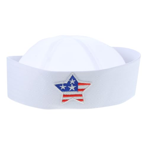 YARNOW Kapitänsmütze Weiß Unisex Matrosen Kostüm Partyhut für Damen Herren Karneval Cosplay Nautisches Design Stilvoll und Verstellbar YARNOW Kapitänsmütze Weiß Unisex Matrosen Kostüm Partyhut für Damen Herren Karneval Cosplay Nautisches Design Stilvoll und Verstellbar von YARNOW