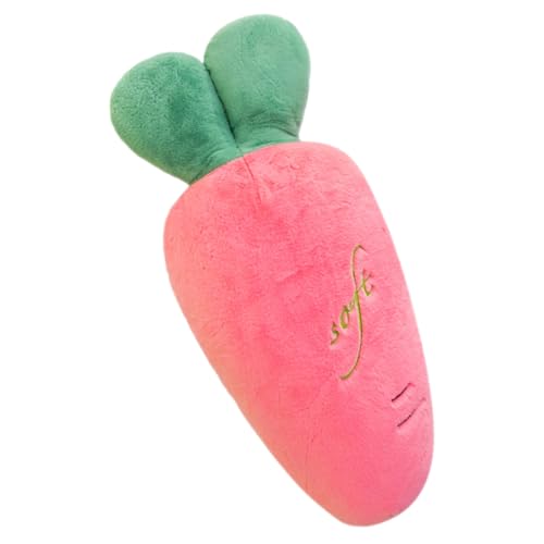 YARNOW Karottenkissen Weiches Karottenspielzeug Ausgestopfte Karotten Kinderspielzeug Karottenspielzeug Aus Stoff Karottendekor Karotten-wurfskissen Simulierte Karotte Rosa Plüsch von YARNOW