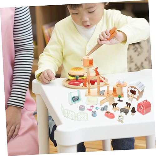 YARNOW Katze Figuren Spielset Kreatives Rollenspiel Tierfiguren Set Pädagogisches Lernspielzeug für Jungen und Mädchen Fantasie und Sozialen Fähigkeiten von YARNOW