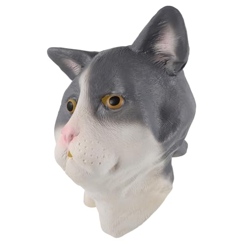 YARNOW Katze Kopfbedeckung Katze Gesichtsmaske Masken Halloween Katzenkostümzubehör Katzenmaskenkostüm Halloween -masken Für Erwachsene Tierkopfmaske Katzenmaske Für Männer Emulsion YARNOW Katze Kopfbedeckung Katze Gesichtsmaske Masken Halloween Katzenkostümzubehör Katzenmaskenkostüm Halloween -masken Für Erwachsene Tierkopfmaske Katzenmaske Für Männer Emulsion von YARNOW