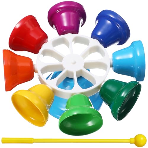 YARNOW Kinder Acht-Ton-Uhr, Musikinstrument Spielzeug, Drehende Glocke Spielzeug, 15 x 15 x 8 cm, Metall von YARNOW