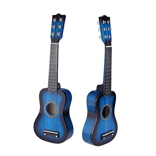 YARNOW Kindergitarre Aus Holz Kleine Gitarre Für Musikinstrument Für Anfänger Blaue Gitarre Mit Saiten Für Jungen von YARNOW