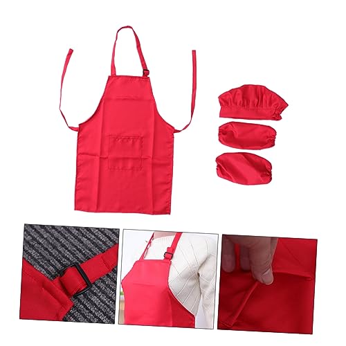 YARNOW Kinderschürzen Set Mit Hut Schürze Und Handschuh Für Jahre Zum Backen Für Party Dekoration Rot YARNOW Kinderschürzen Set Mit Hut Schürze Und Handschuh Für Jahre Zum Backen Für Party Dekoration Rot von YARNOW