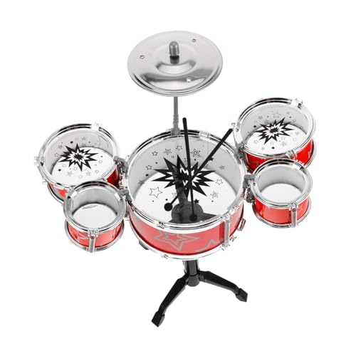 YARNOW Kindersimulationstrommel Band Drumsticks Schlagzeug -trommeln Kleiner Trommelhocker Für Trommelstöcke Aus Holz Musikinstrumente Trommeln Plastik Rot YARNOW Kindersimulationstrommel Band Drumsticks Schlagzeug -trommeln Kleiner Trommelhocker Für Trommelstöcke Aus Holz Musikinstrumente Trommeln Plastik Rot von YARNOW