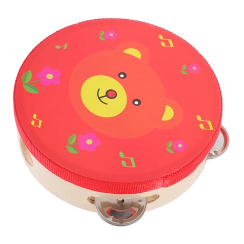 YARNOW Kindertamburin Aus Handtrommel Für Leuchtendes Musikspielzeug Fördert Kreativität Und Motorische Fähigkeiten Für Frühkindliche Bildung Rotes Design von YARNOW