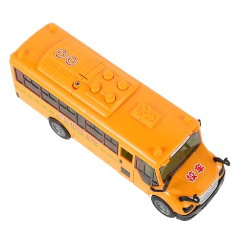 YARNOW Kleiner Schulbus Mit Trägheitsfunktion Öffnende Türen Musikalisches Für Jungen Und Robustes Design Schulbus Modell von YARNOW