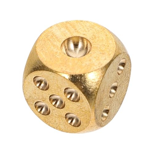YARNOW Kleinspielwürfel Aus Massivem Kupfer Exquisite Würfelstütze Für Brettspiele Für Entspannte Entscheidungen Und Partys Goldene Farbe Handwerkliche von YARNOW