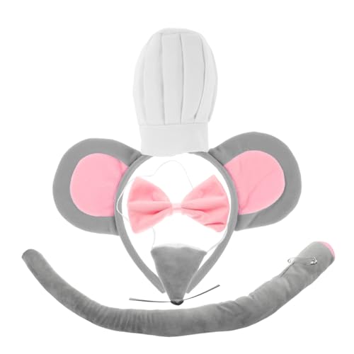 YARNOW Kostüm Set für Erwachsene Teiliges Zubehör mit Mäuseohren Nase Fliege Karneval Halloween Cosplay Partys von YARNOW