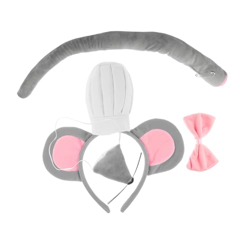 YARNOW Kostüm Set mit Ohr Stirnband Nase und Fliege für Halloween Geburtstagsfeiern und Karneval Teiliges Zubehör für Kreative Rollenspiele YARNOW Kostüm Set mit Ohr Stirnband Nase und Fliege für Halloween Geburtstagsfeiern und Karneval Teiliges Zubehör für Kreative Rollenspiele von YARNOW