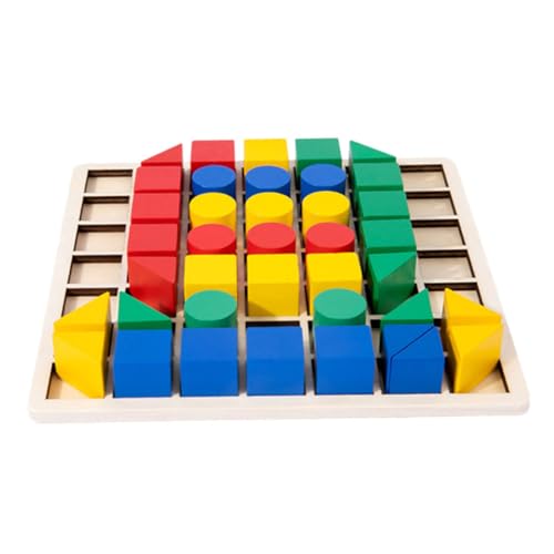YARNOW Kreatives Holzpuzzle für Interaktives Montessori Farben und Formenerkennung für Frühkindliche Bildung und Spielspaß von YARNOW