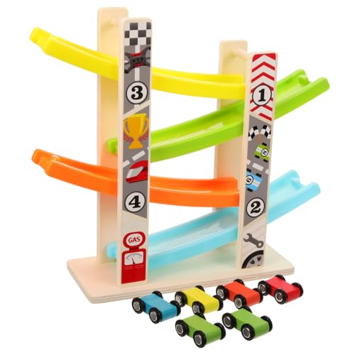 YARNOW Kreatives Holzspielzeug Rennbahn für Interaktives Lernspielzeug Fantasie Raumwahrnehmung und für Jungen und Mädchen von YARNOW