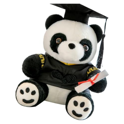 YARNOW Kreatives Panda Plüschtier mit Doktorhut Großer Süßer für Geeignet für Geburtstagsfeiern Kuschelkissen für Zuhause von YARNOW