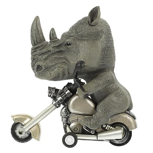 YARNOW Kreatives Tier Inertia Motorradspielzeug für Langlebiges Plastikmodell Fördert Kognitive Fähigkeiten und Fantasie Sicheres Motorbike Modell als Kinderspielzeug Rhino von YARNOW