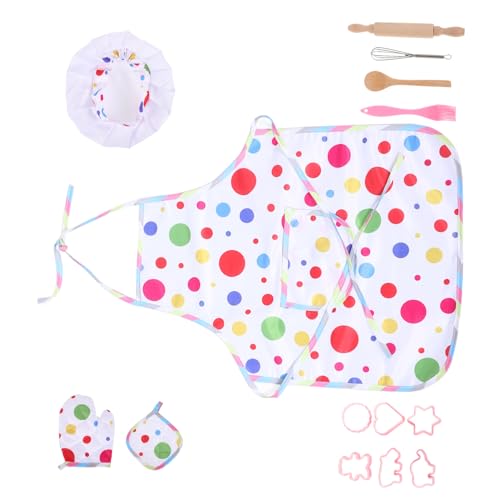 YARNOW Küche Spielset Utensil Kochen Backen Vorgeben Mädchen Bausatz Weihnachten Bausätze Kleinkinder Und Halloween Für Schürze Kleinkind-koch-Outfit Plastik von YARNOW